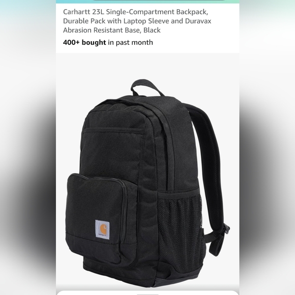 Carhartt Black Backpack for Men - Picture 1 of 8